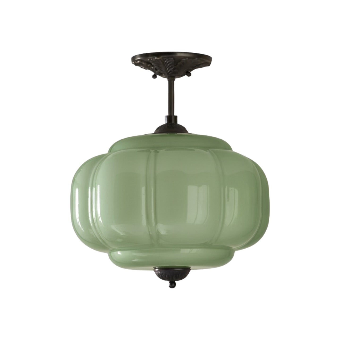 Vintage Melkglazen Hanglamp met Gegolfde Rand – Scandinavische Sfeerverlichting voor Keuken en Slaapkamer | Sansoti