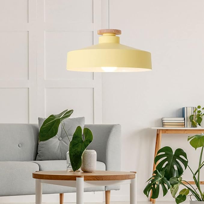 Hanglamp met Houten Kap en Aluminium Accent – Scandinavisch Design voor Eetkamer en Woonkamer | Sansoti