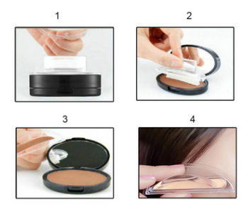 Wenkbrauwstempel Set met Poeder – Waterbestendig – Natuurlijke Finish – 3 Vormen – 3 Kleuren – Perfect voor Dagelijks Gebruik – Snelle Make-up Oplossing | Sansoti