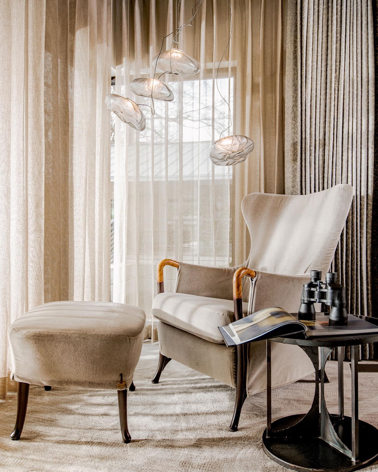 Glazen Hanglamp met Organische Textuur Transparant Rookgrijs Amber | Sansoti