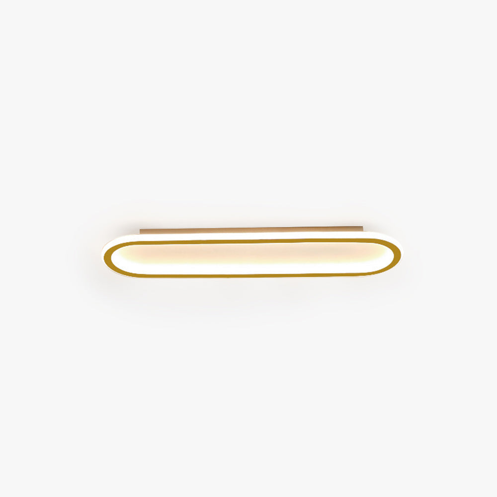 Rectangular Recessed LED Ceiling Light 40-100cm Metal Acrylic Black Gold Rose Gold Modern Design Hallway Wardrobe | Sansoti