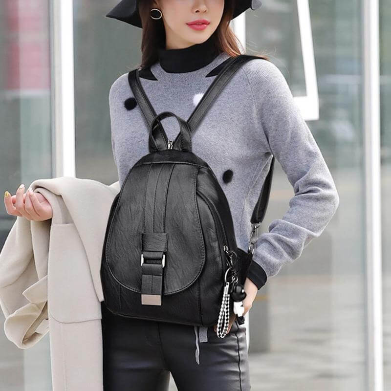 Leren Damesrugzak Elegant Design Praktisch Schoudertas Dagelijks Gebruik Mode Accessoire Veelzijdig Stijlvol | Sansoti