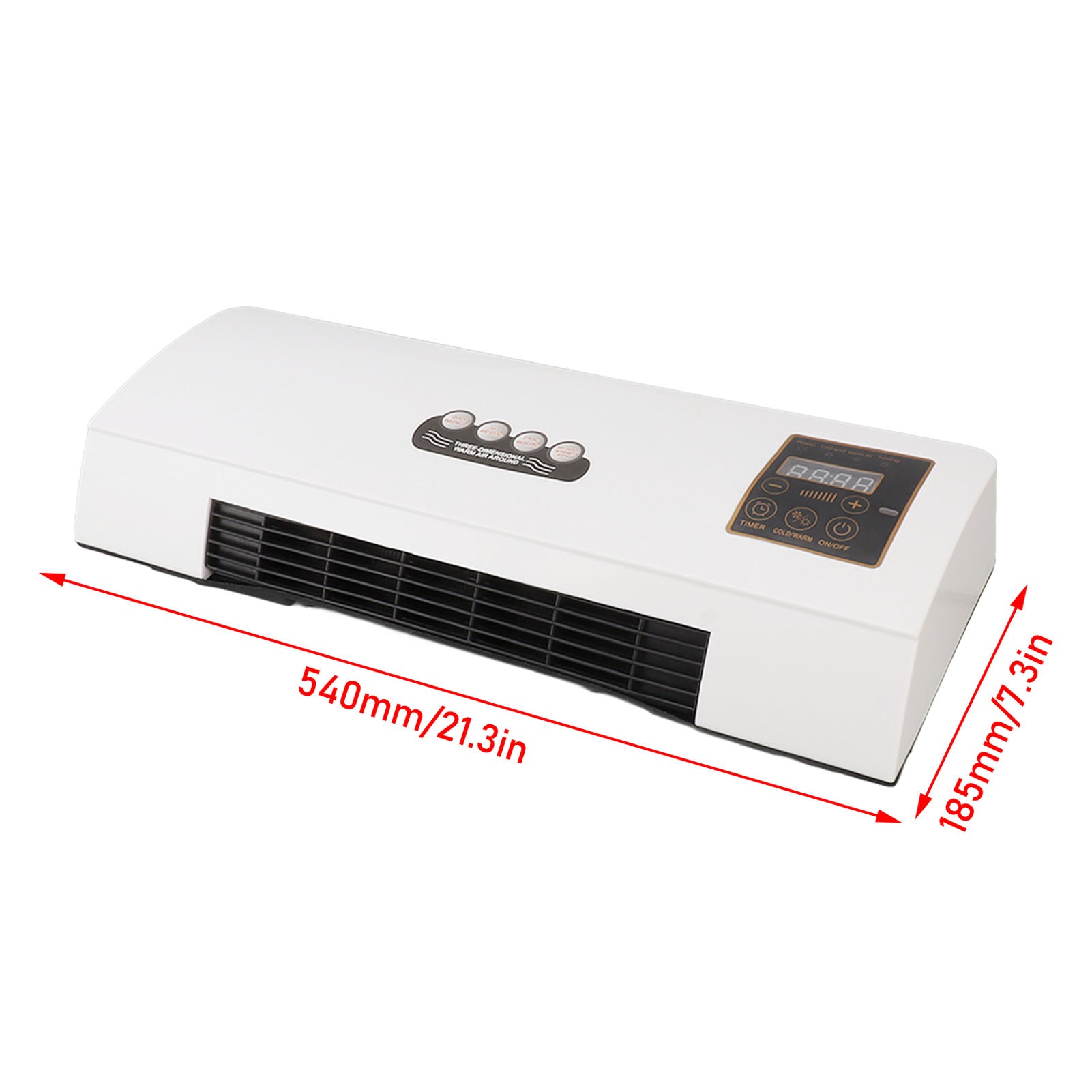 Airco Wandmontage 1800W 4-in-1 Klimaatunit Koeling Verwarming Ventilator Ontvochtiger LCD Afstandsbediening 10m Timer 23dB Slaapkamer Kantoor | Sansoti