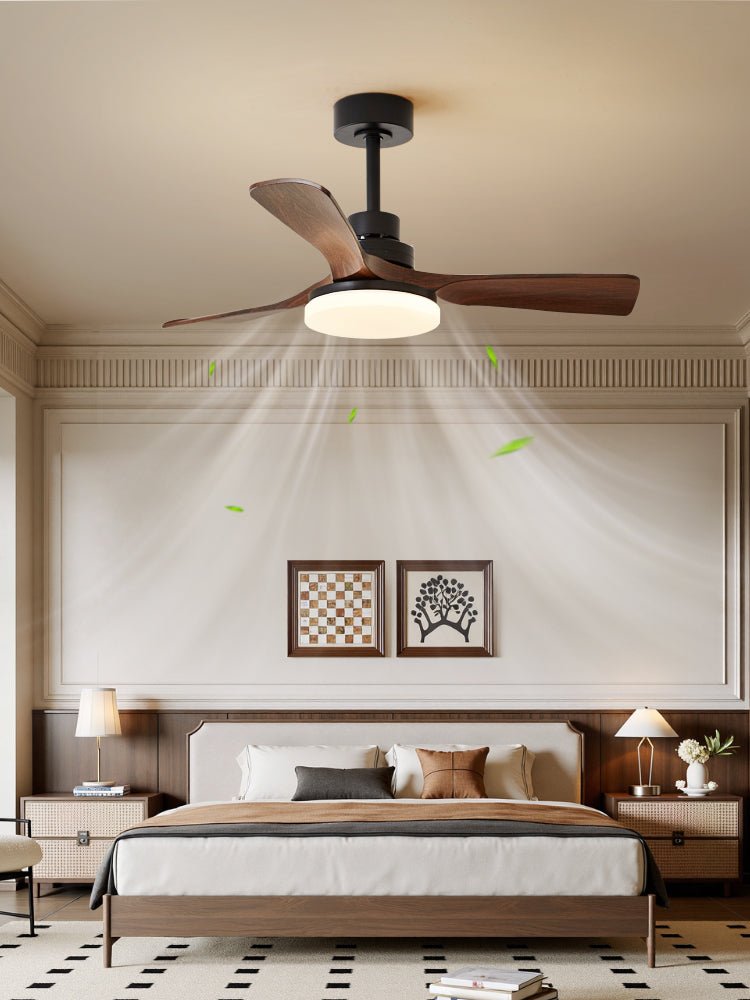 Moderne Plafondventilator met Verlichting – Stille Ventilator met LED 3 Snelheden – Dimbaar met Afstandsbediening | Sansoti