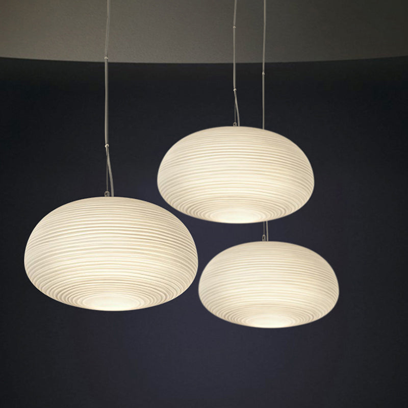 Moderne Hanglamp met Geribbeld Glas — Scandinavisch Design | Sansoti