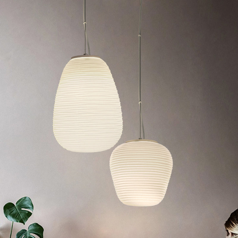 Moderne Hanglamp met Geribbeld Glas — Scandinavisch Design | Sansoti