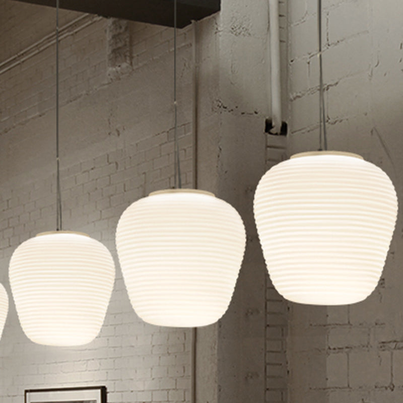 Moderne Hanglamp met Geribbeld Glas — Scandinavisch Design | Sansoti
