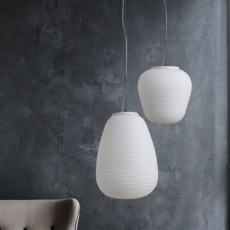 Moderne Hanglamp met Geribbeld Glas — Scandinavisch Design | Sansoti