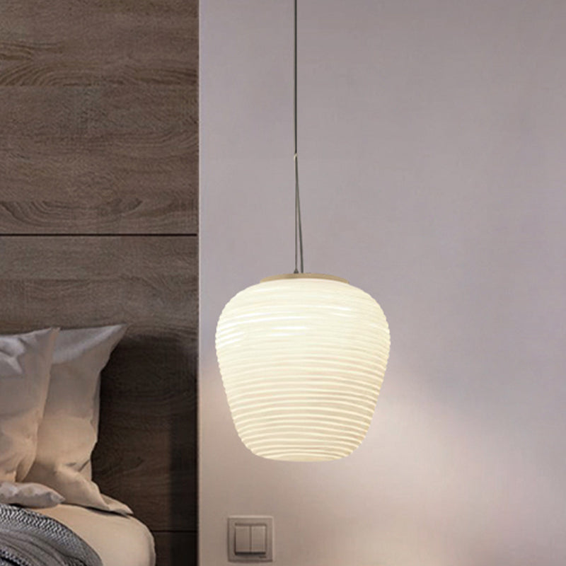 Moderne Hanglamp met Geribbeld Glas — Scandinavisch Design | Sansoti