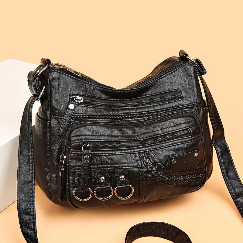 Vintage Handtas Vegan Leer Elegante Schoudertas Dames Retro Stijl Dagelijkse Tas Mode Accessoire Vrouwen | Sansoti