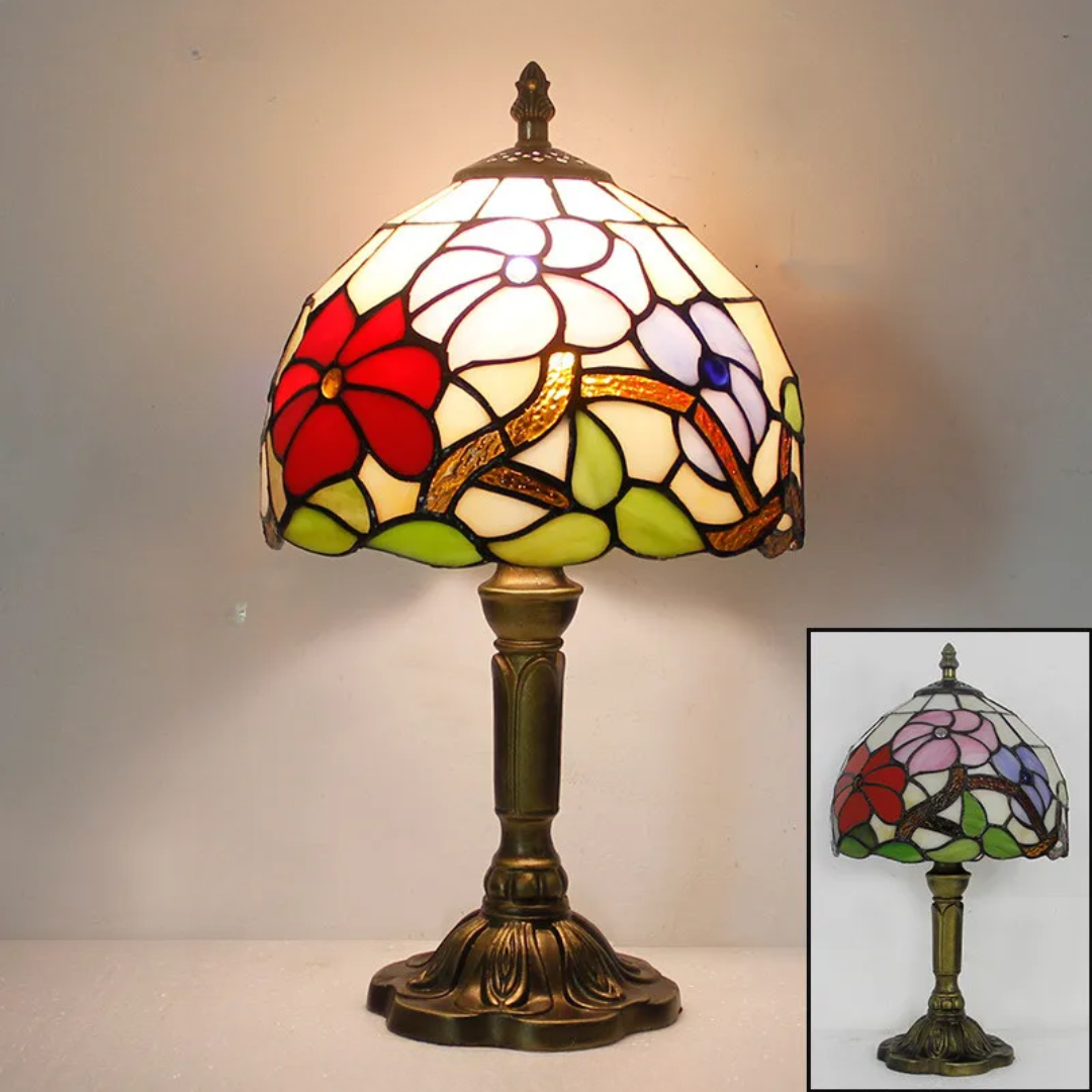 Wireless LED Table Lamp with Color-Changing Glass 37cm Mood Light Rechargeable Living Room Bedroom Office | Sansoti