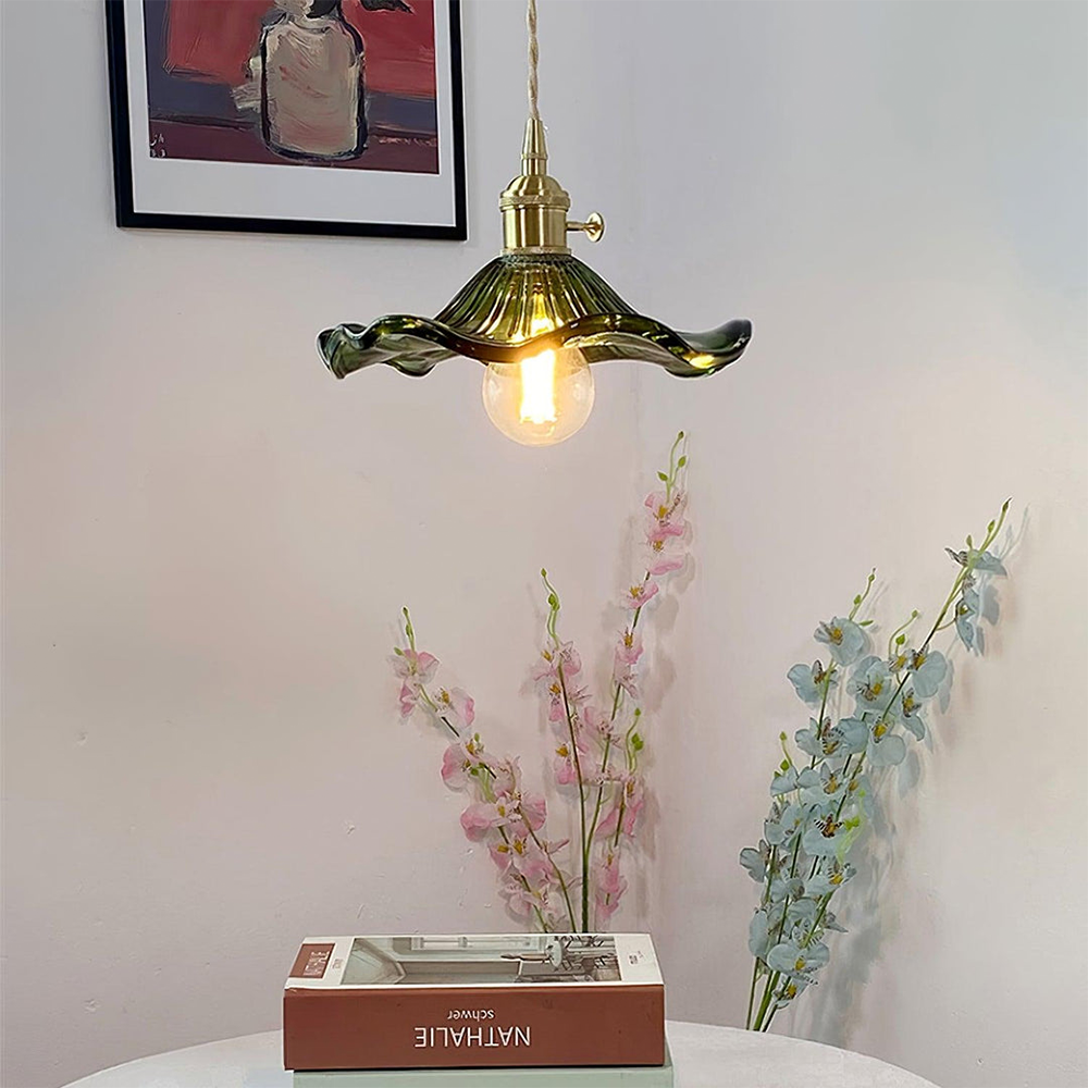 Hanglamp Glas Bloem LED Design Pendellamp Wit Woonkamer Slaapkamer Eetkamer Sfeerverlichting | Sansoti