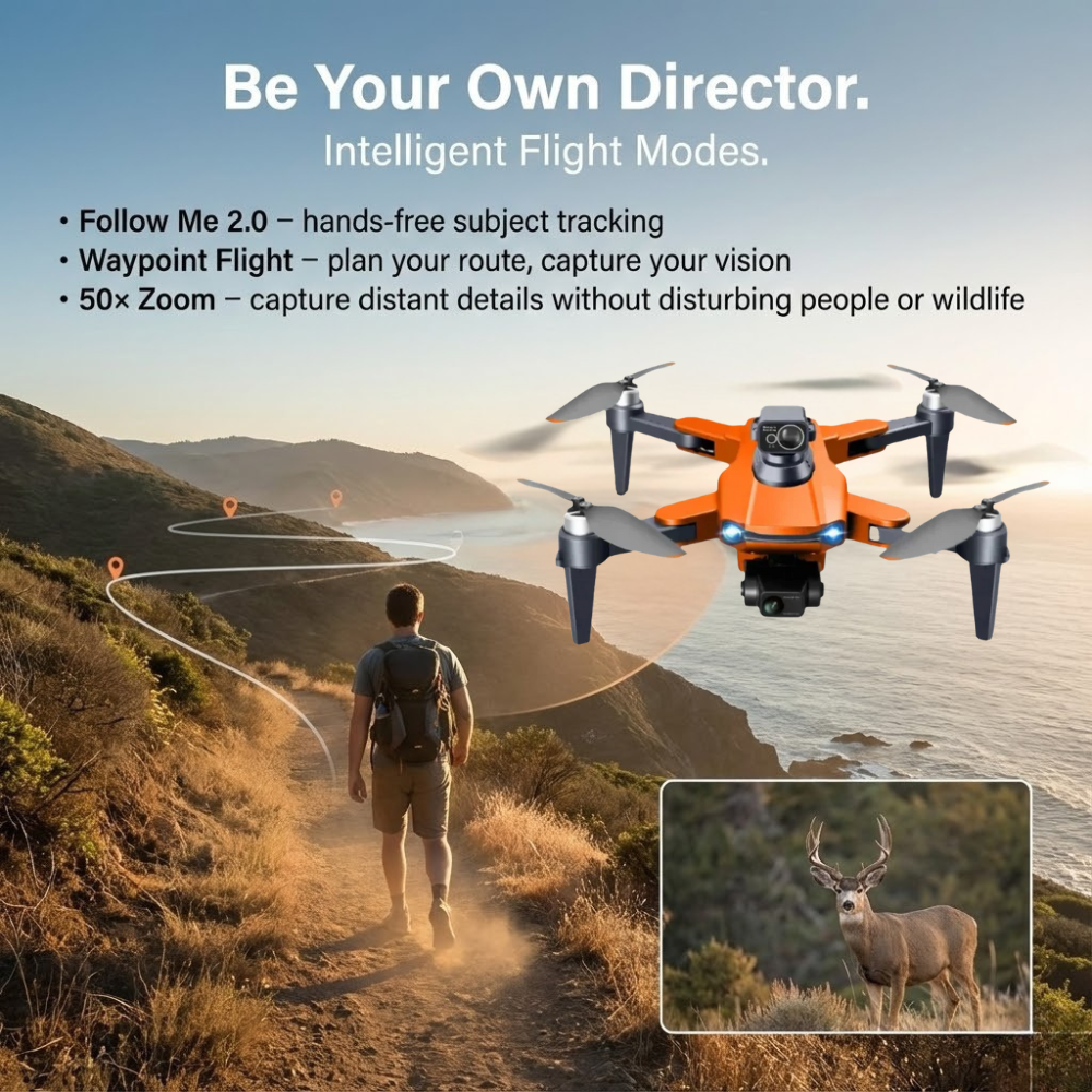 Professionele Camera Drone met 8K Dual Camera en GPS-stabilisatie – Borstelloze Motoren | Sansoti