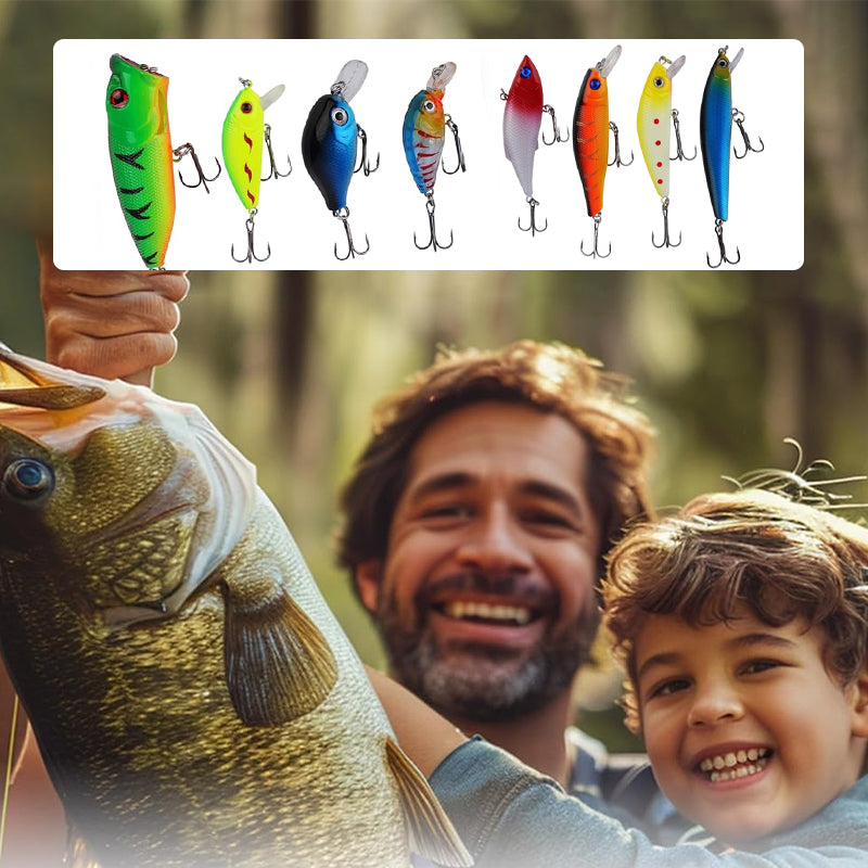Adventskalender für Angler mit 24 Überraschungen, Angelruten-Zubehör, Kunstködern, Haken und Angelzubehör, Weihnachtsgeschenk | Sansoti