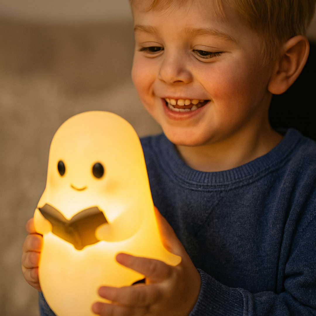 Spookjes Nachtlampje Handgemaakt Keramiek Warm Wit LED Sfeerverlichting Slaapkamer Cadeau | Sansoti