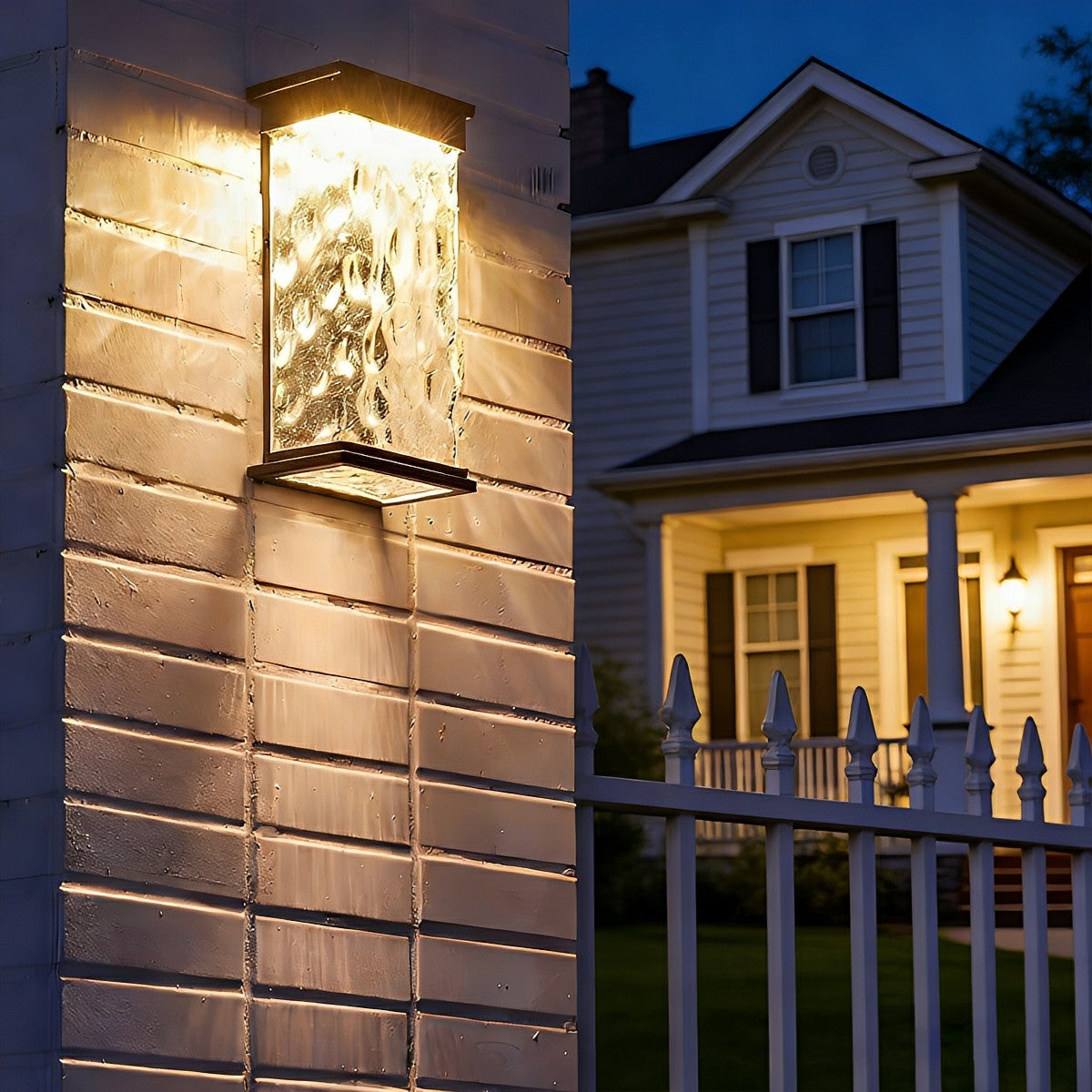 Buitenlamp LED Wandlamp Aluminium Glas Watergolf 16W Warm Wit Veranda Tuin Gevel Buitenverlichting IP43 | Sansoti