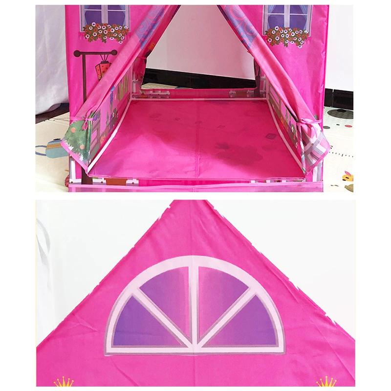 Speeltent Prinsessenhuis Roze Kasteeldesign 105x95x68cm voor Binnen en Buiten Speelgoed Kinderkamer Tent | Sansoti