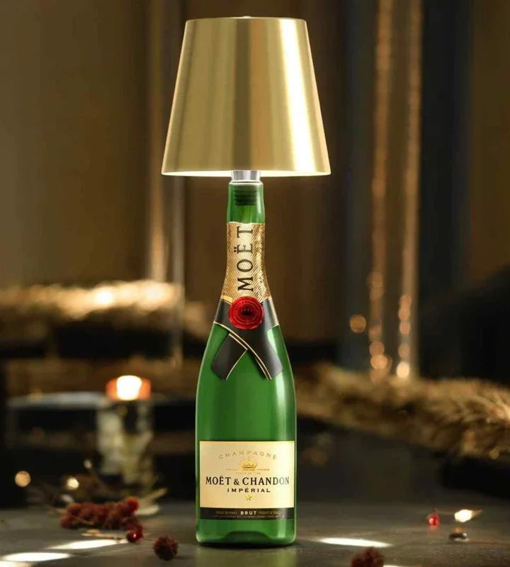 Draadloze Flessenlamp Warmwit LED Tafellamp Oplaadbaar USB Sfeerverlichting Decoratief Nachtlampje Romantisch | Sansoti