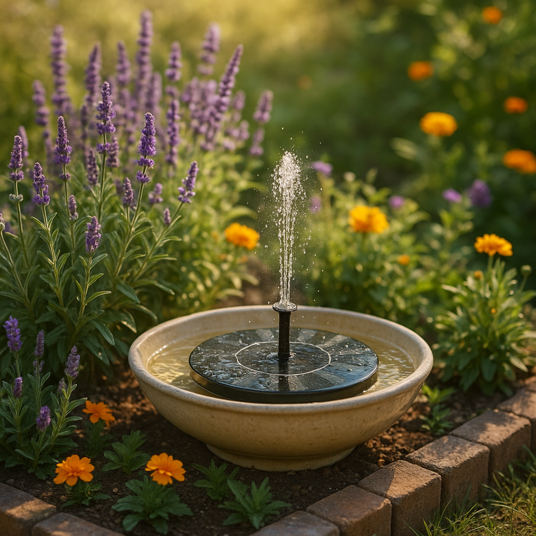 Solar-Powered Fountain Pump for Pond Birdbath and Garden with Automatic Operation | Sansoti