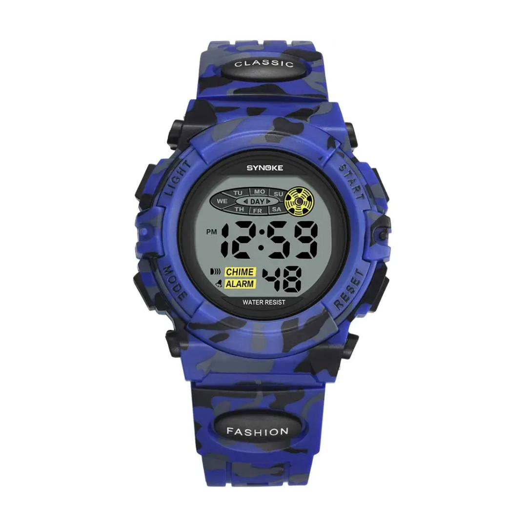 Digitaal Kinderhorloge Waterdicht & Stoßvastig – Datum Alarm Stopwatch Functie – Leerzame Sportuhr met Verlichting – PU Siliconen Band Jongens Meisjes 6-15 Jaar | Sansoti
