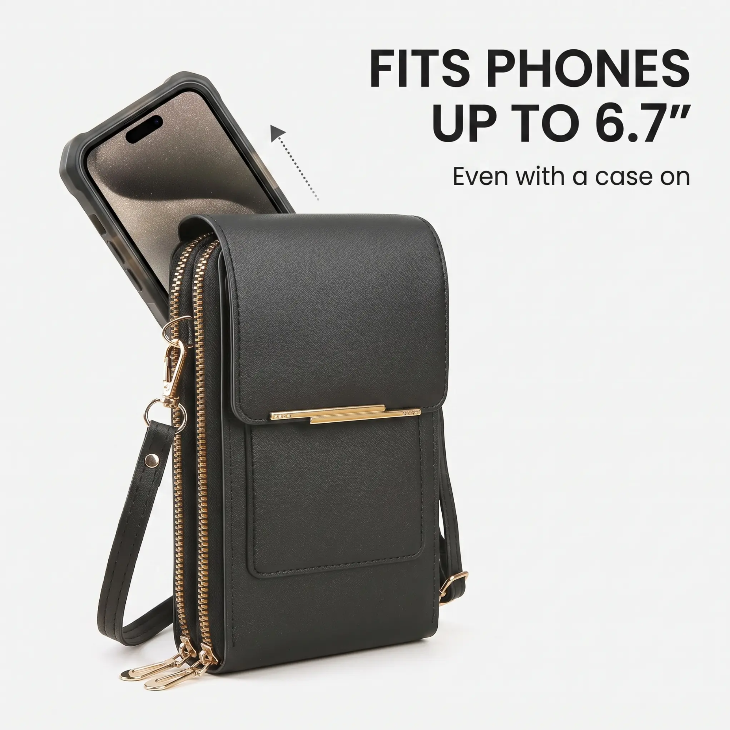 Crossbody Telefoontas met RFID-bescherming – Waterdicht – Past 6.7″ Telefoons | Sansoti