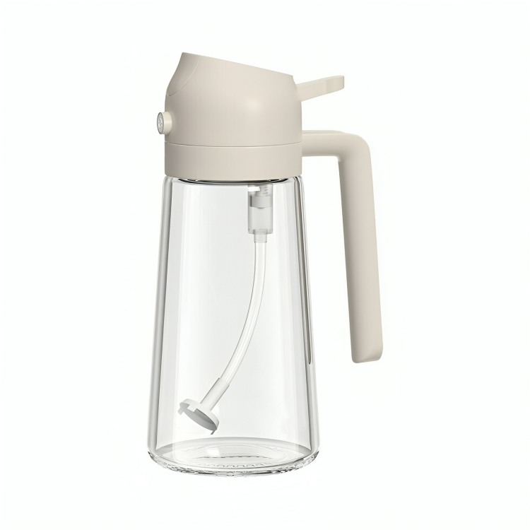 Oliespray Fles met Verstuiver 470ml Groen Geel Wit Zwart Keuken Koken Gezond Bakken Grillen Olijfolie Doseren Bespaart Olie | Sansoti