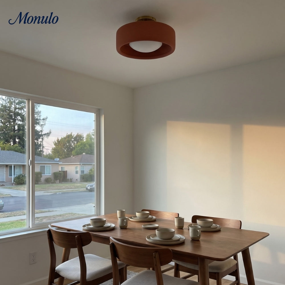 Porseleinen Plafondlamp met Strakke Montage – Moderne Lage Profiellamp Keramiek Opbouwverlichting | Sansoti