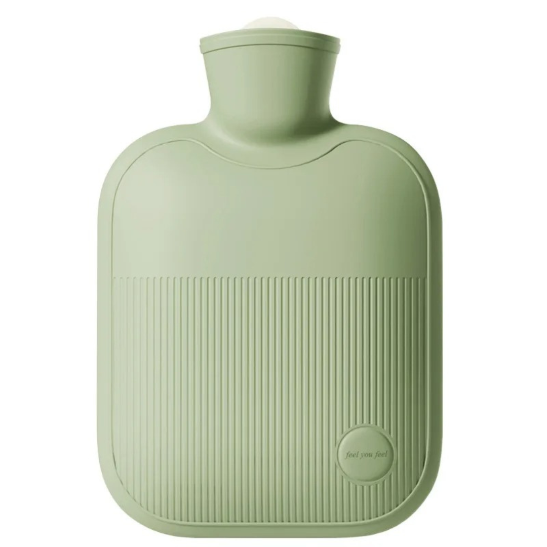 Hot Water Bottle 2000ml Leak-Proof with Soft Fleece Cover for Cold Feet Hands and Back Winter Warmth Comfort | Sansoti