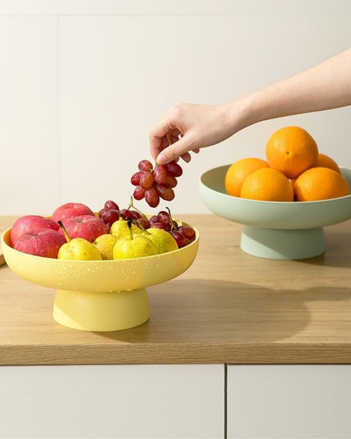 Vintage Serveerkom Retro Stijl Pastelkleuren Keramiek Grote Schaal Salade Ontbijt Scandinavisch Interieur Tafelaccessoire | Sansoti