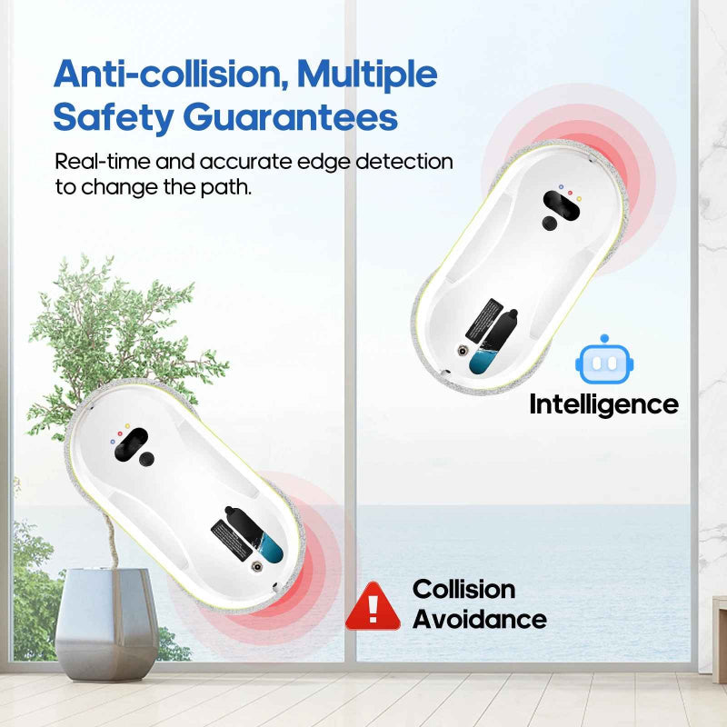 Automatic Window Cleaning Robot with Spray Function and Safety Sensors for Windows Mirrors and Tiles | Sansoti