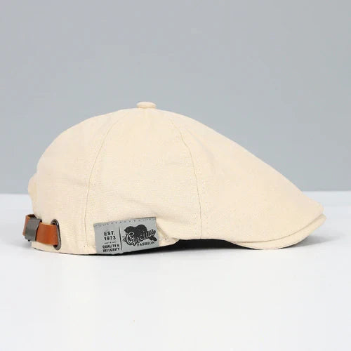 Adjustable Cotton Flat Cap for Men Lightweight Breathable Classic Casual Headwear Retro Style | Sansoti