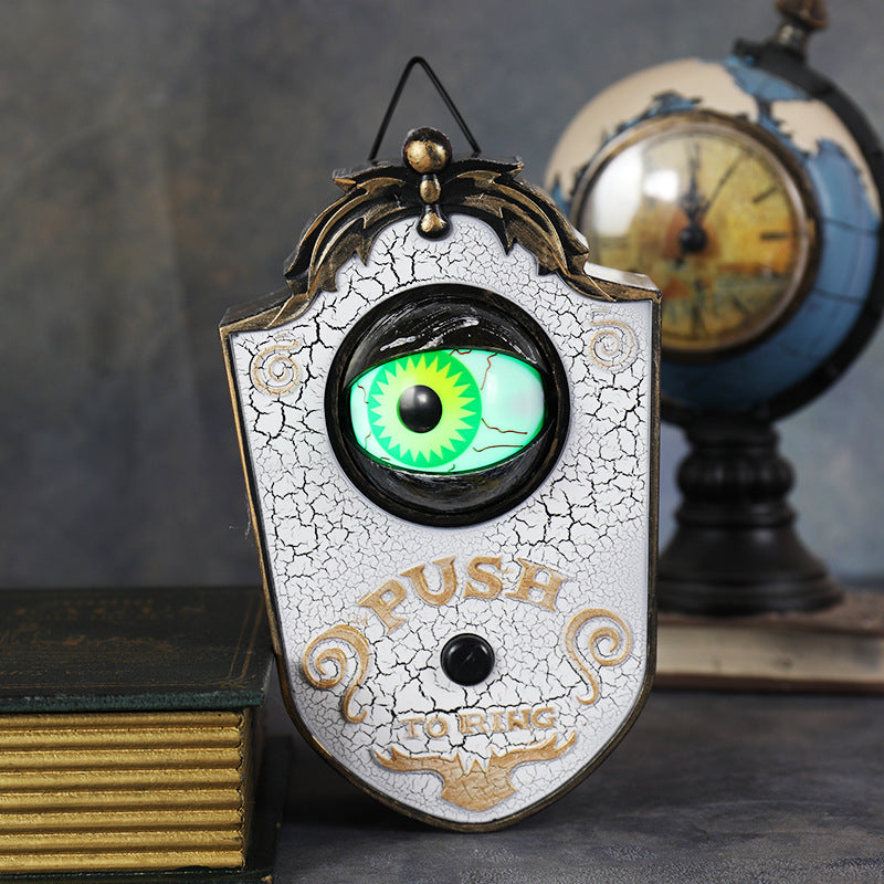 Interactieve Deurversiering met Bewegend Oog en Geluid voor Halloween Feestdecoratie en Griezelige Sfeer | Sansoti