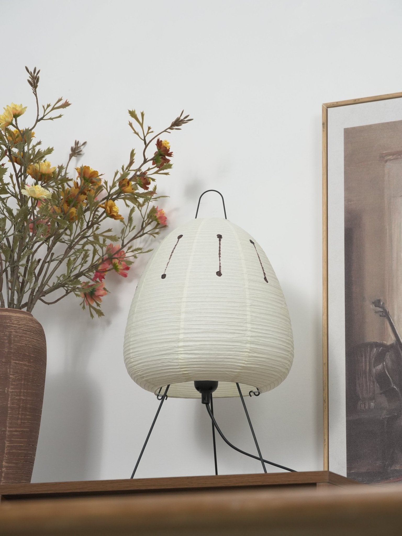 Japanse Lantaarn Tafellamp met Handgemaakt Moerbeipapier Scherm – 8 Maten – E26 Fitting – Plug & Play met 150 cm Snoer – Inspiratie 1951 Akari Lantaarns | Sansoti