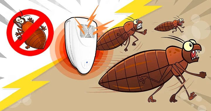 Répulsif à ultrasons contre les punaises de lit pour toute la pièce, sans danger pour les enfants et les animaux domestiques, efficace | Sansoti