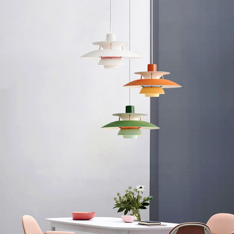 Hängelampe Skandinavisch Schichtmetall Macaron 15 Farben E27 Modernes Design | Restfield