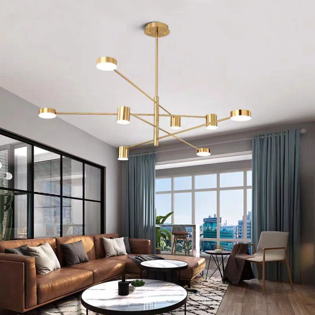 Industriële Hanglamp Takstructuur Metaal LED Verlichting Woonkamer Slaapkamer Eetkamer Modern Zwart Goud | Sansoti