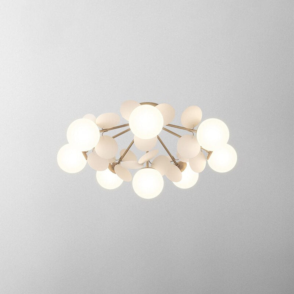 Glas-Kronleuchter mit Acryl-G9-LED-Blütenzweigen, dimmbar, drei Farben, Wohnzimmer, Esszimmer, Deckenbeleuchtung | Sansoti