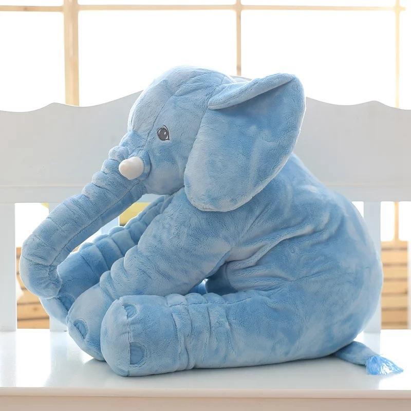 Coussin peluche éléphant pour enfants – Décoration douce pour chambre de bébé en 60 ou 80 cm pour séances photo | Sansoti