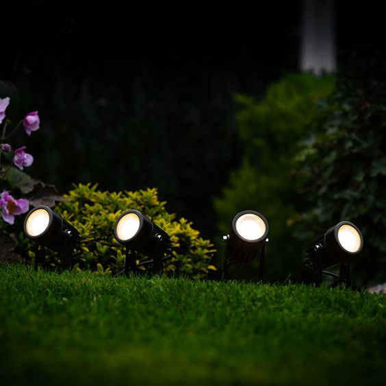Solar Spotlights Set van 5 Tuinspots met Zonnepaneel Verstelbaar Buitenverlichting Waterdicht IP65 | Sansoti