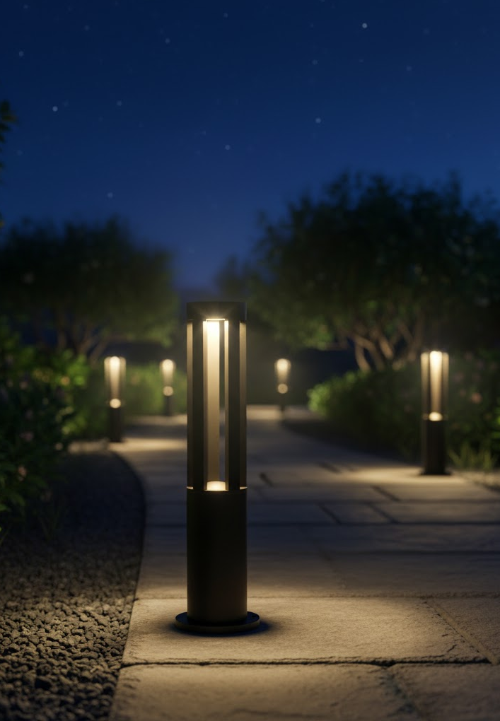Staande tuinlamp LED aluminium waterdicht moderne buitenverlichting voor pad terras oprit tuin 30-100cm | Sansoti