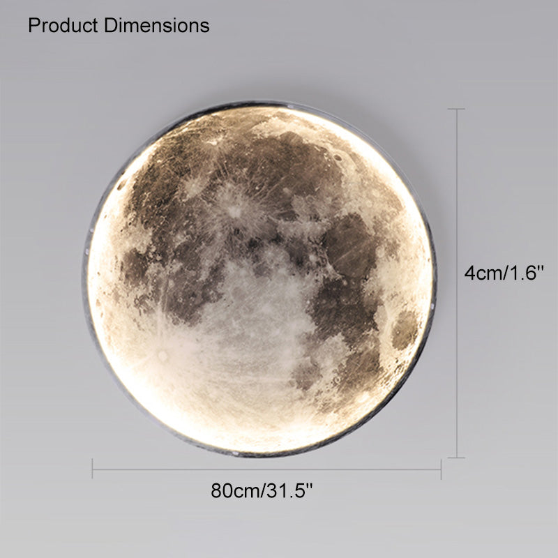 Wandleuchte Mond Wandbild LED Dimmbar Fernbedienung Wohnzimmer Schlafzimmer | Restfield