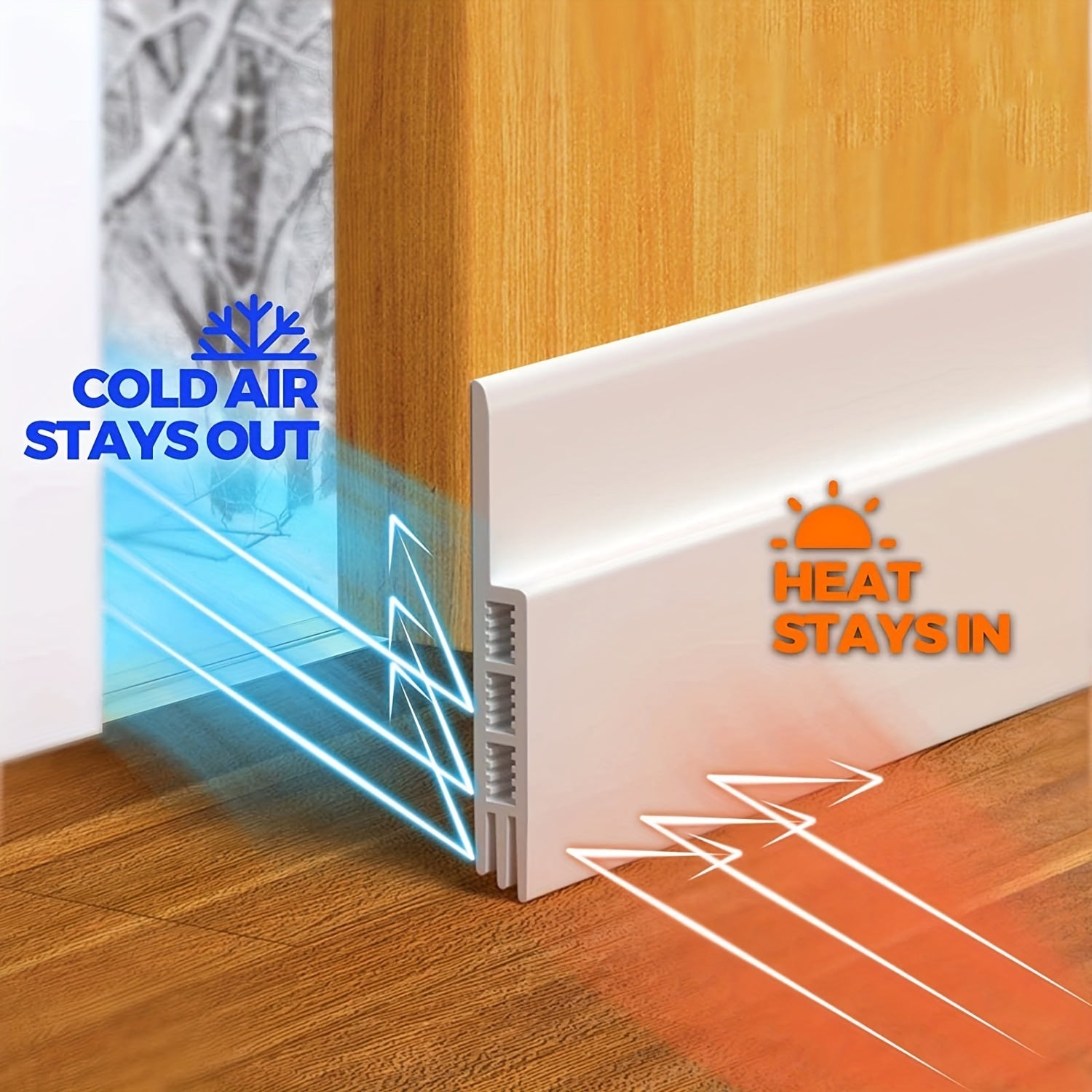 Tochtstrip Deur Siliconen 99cm Wit Zelfklevend Geluidsisolatie Deurafdichting Tochtstopper Energiebesparing Woning Isolatie | Sansoti