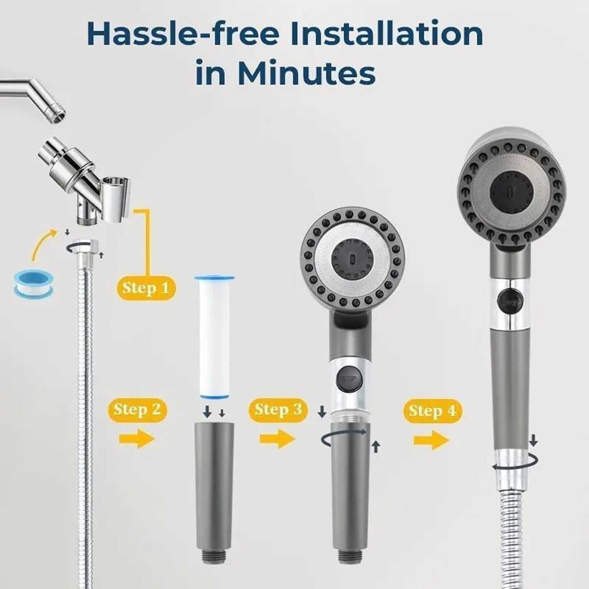 Shower Filter with Increased Water Pressure and Skin Care for Healthy Skin and Hair Wellness Shower Bathroom | Sansoti