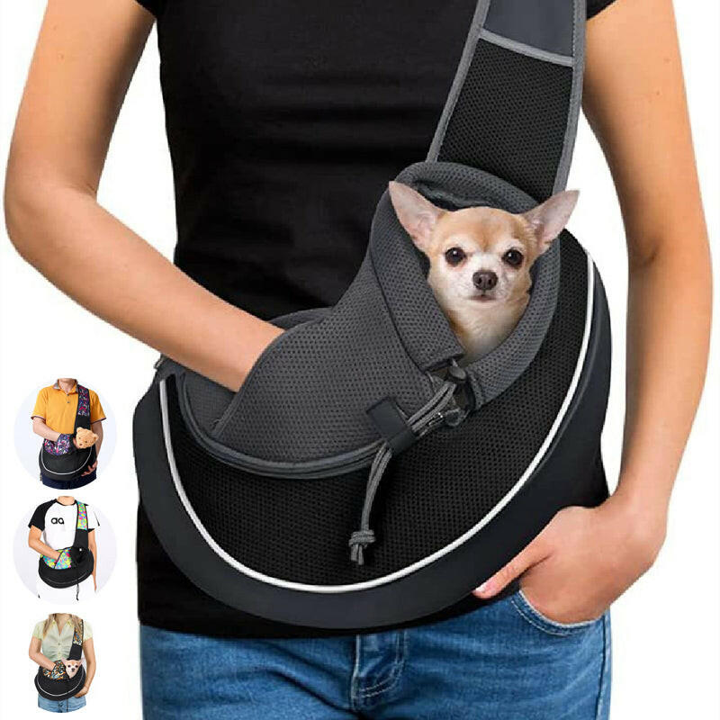 Premium Haustierträger – geräumige Tragetasche für Hunde und Katzen mit verstellbarem Schultergurt und atmungsaktivem Netzdesign | Sansoti