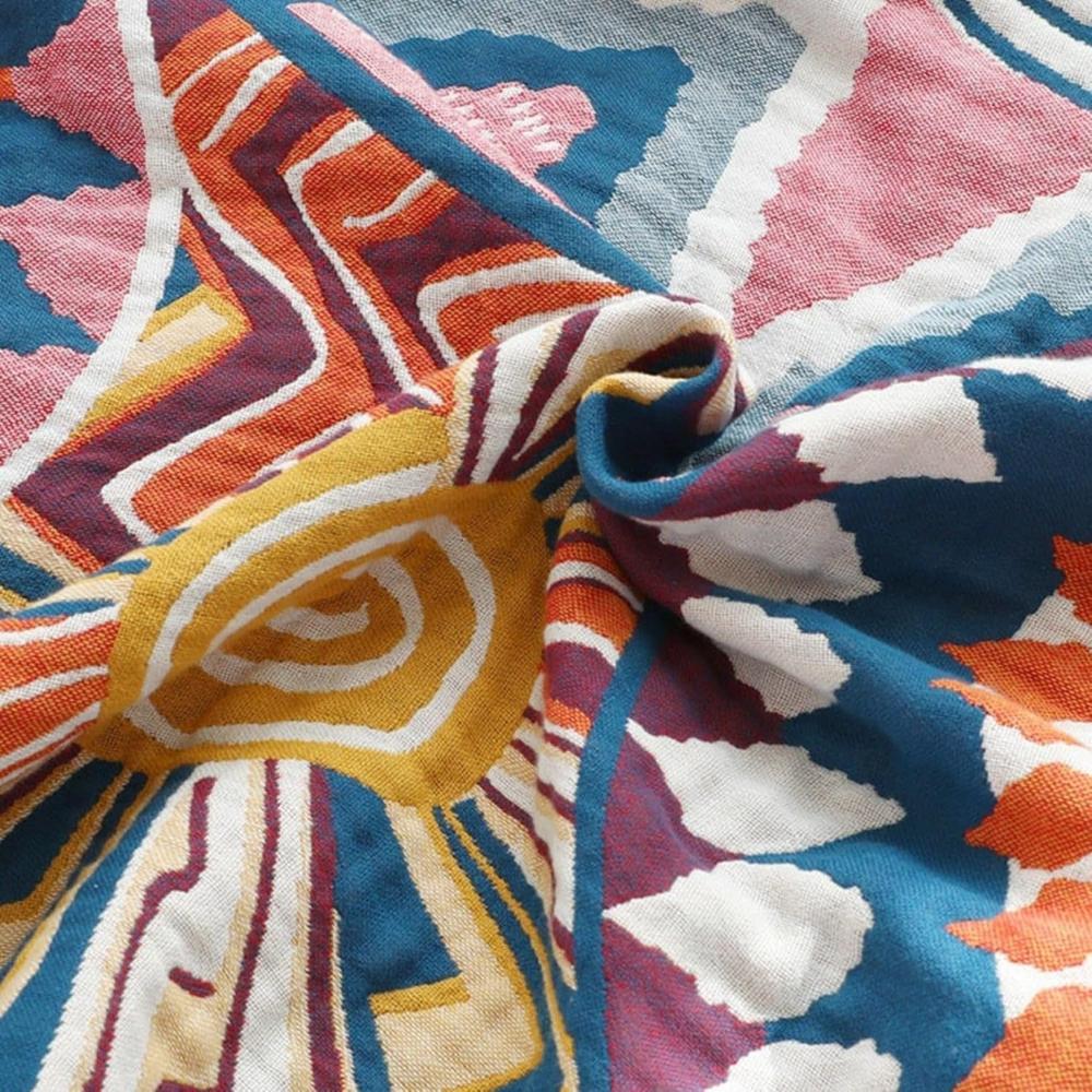 Katoenen Plaid Sunburst – Zacht & Luchtig Vierseizoenen Deken 150x200 | Sansoti