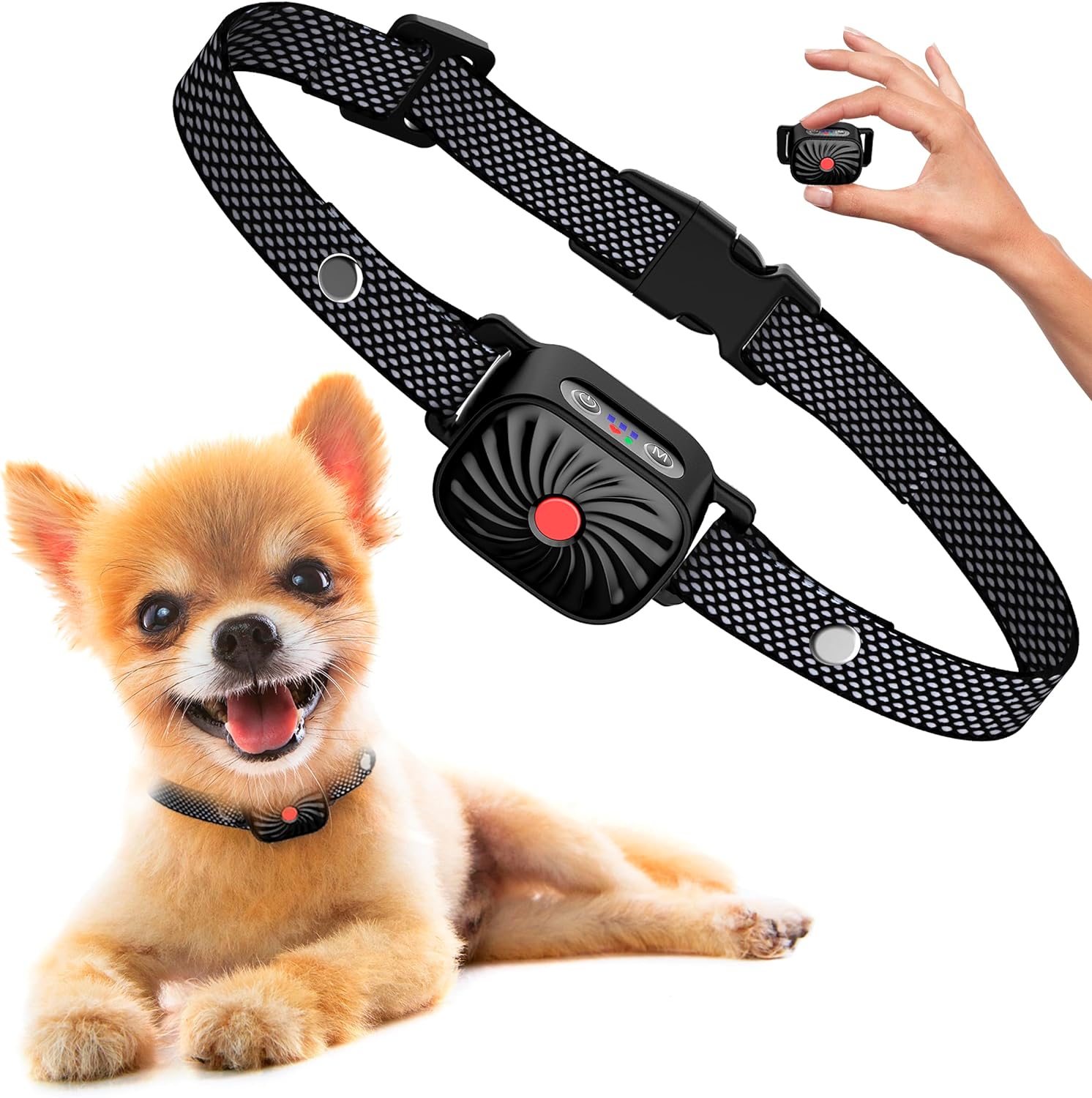 Anti-blaf Halsband voor Kleine Honden met Trillingen en Geluid | Verstelbaar 15-50 cm | Waterdicht IP87 | Hondentraining Oplossing | Sansoti