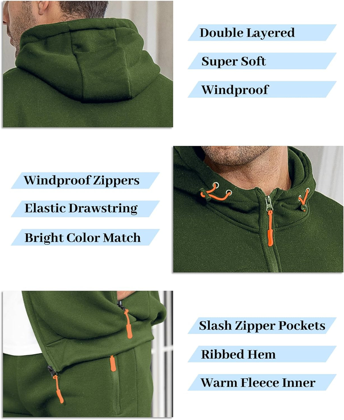 Heren Trainingspak Set met Pullover en Broek Elastisch Ademend Sportkleding Loungewear Zwart Grijs Comfort | Sansoti