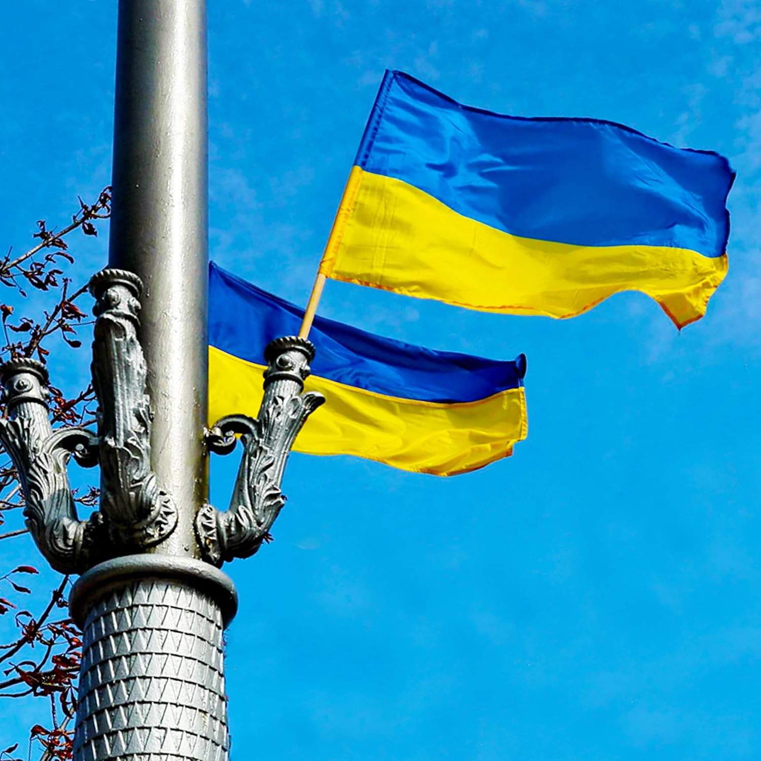 Oekraïense Vlag Blauw Geel Polyester Weerbestendig voor Buiten Ophangen Solidariteit Nationale Symbool | Sansoti