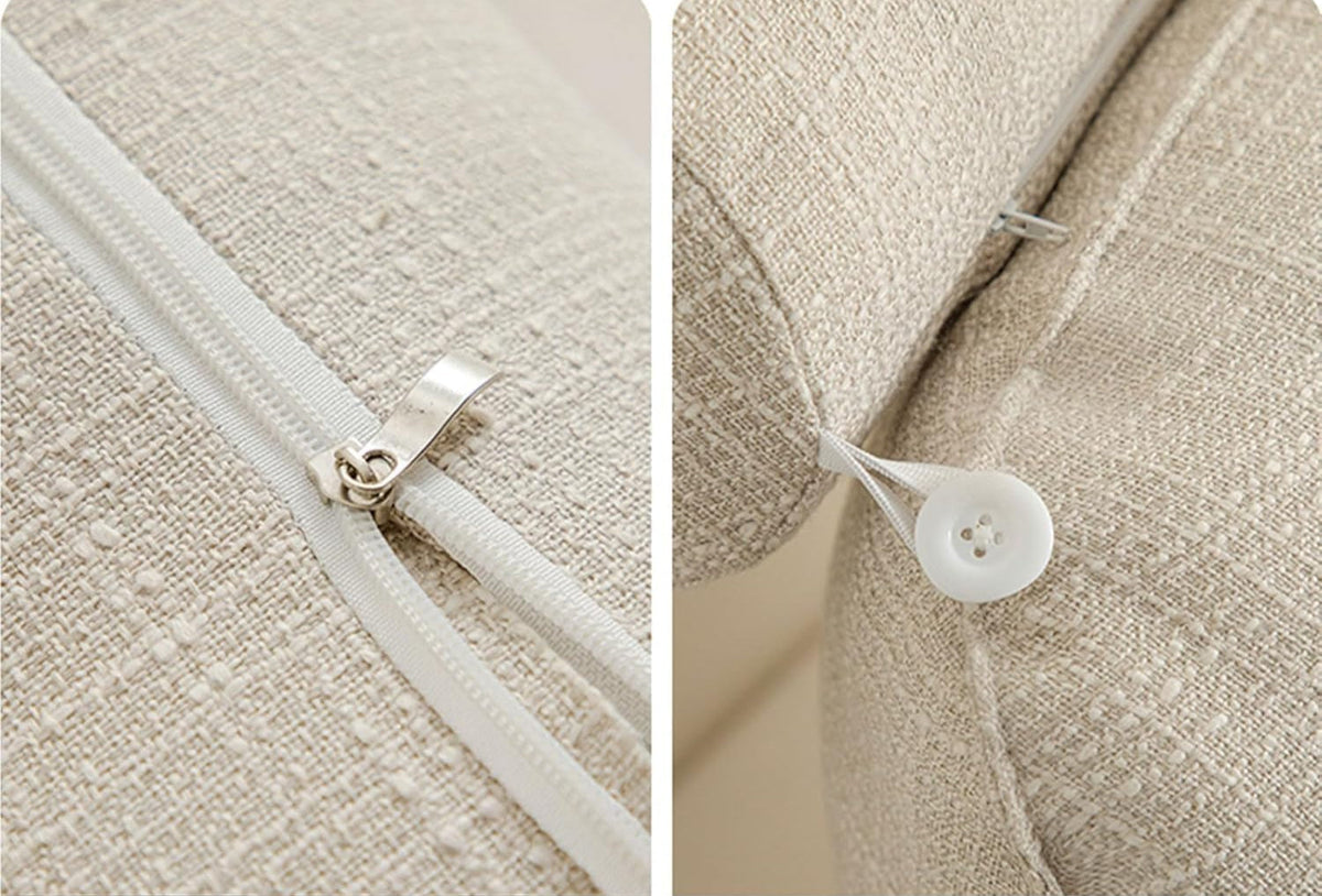 Coussin ergonomique de soutien dorsal avec appuie-tête réglable et housse en coton amovible pour un confort d’assise optimal à la maison | Sansoti
