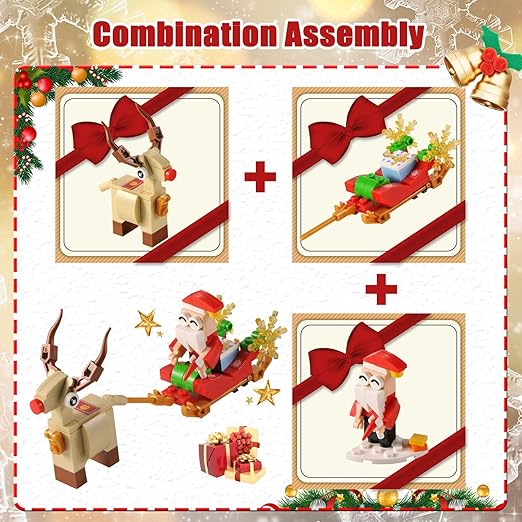 Adventskalender Bouwblokken 24 Dagen Kerstdorp Winterthema Creatief Constructiespeelgoed Kerst December Kinderen | Sansoti